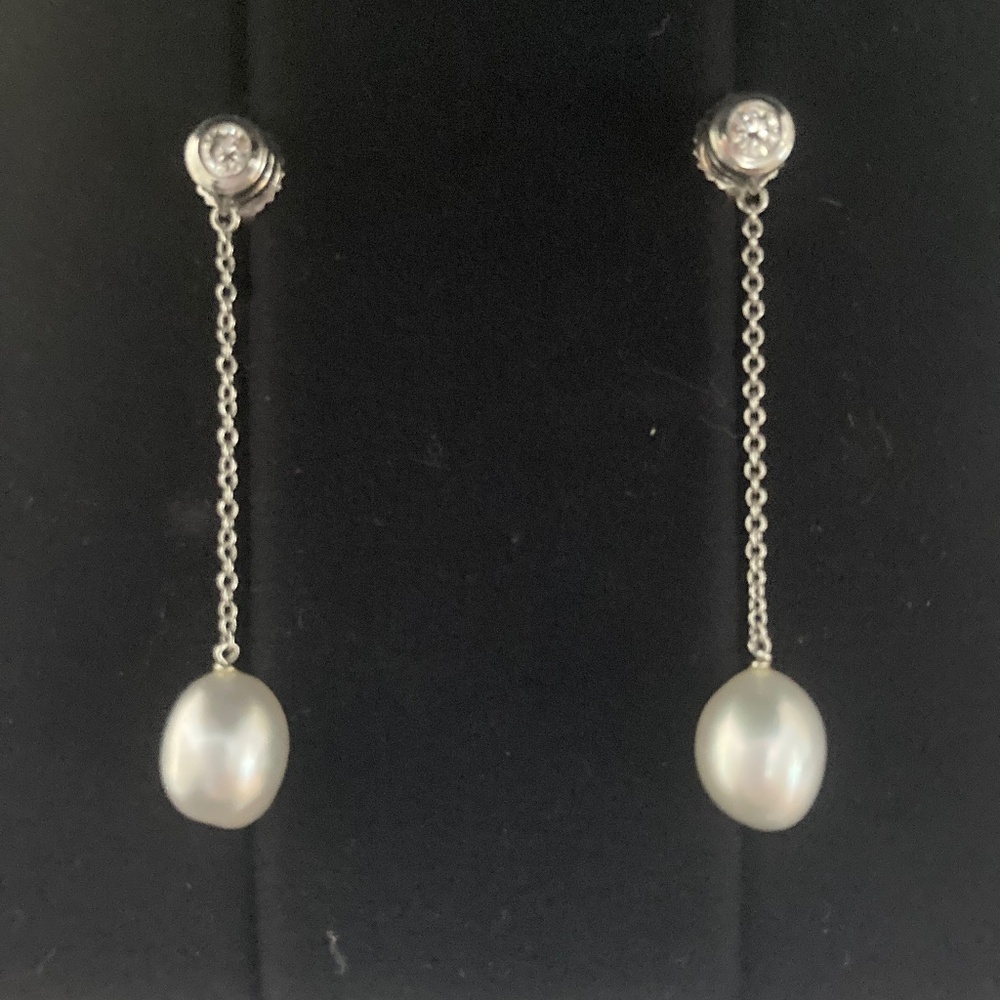 Elsa Peretti Diamond and pearl earrings